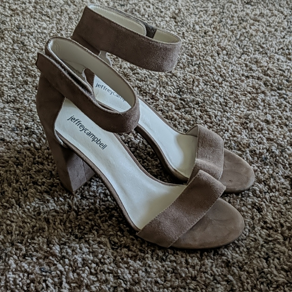 Jeffrey Campbell Lindsay Suede Chunky Heels